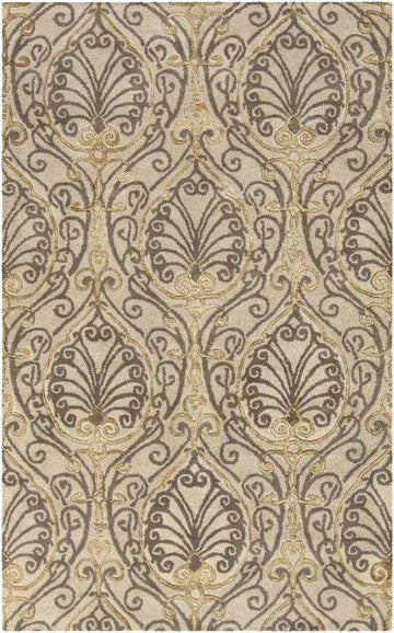 Glentif Transitional Taupe Area Rug